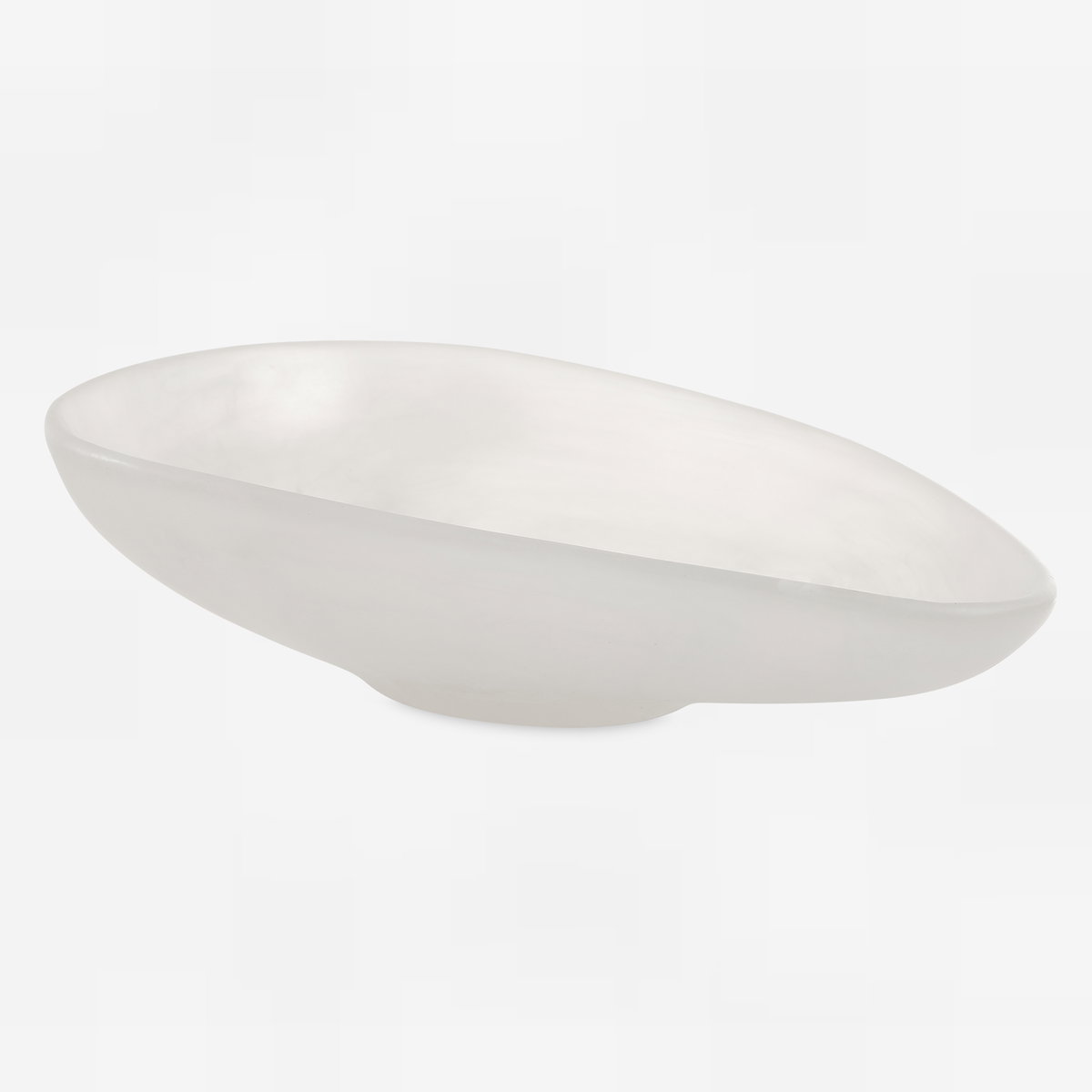 Marchena White Bowl, Decorative Tray by Uttermost, 16" width x 4.5" height x 10" depth View 1