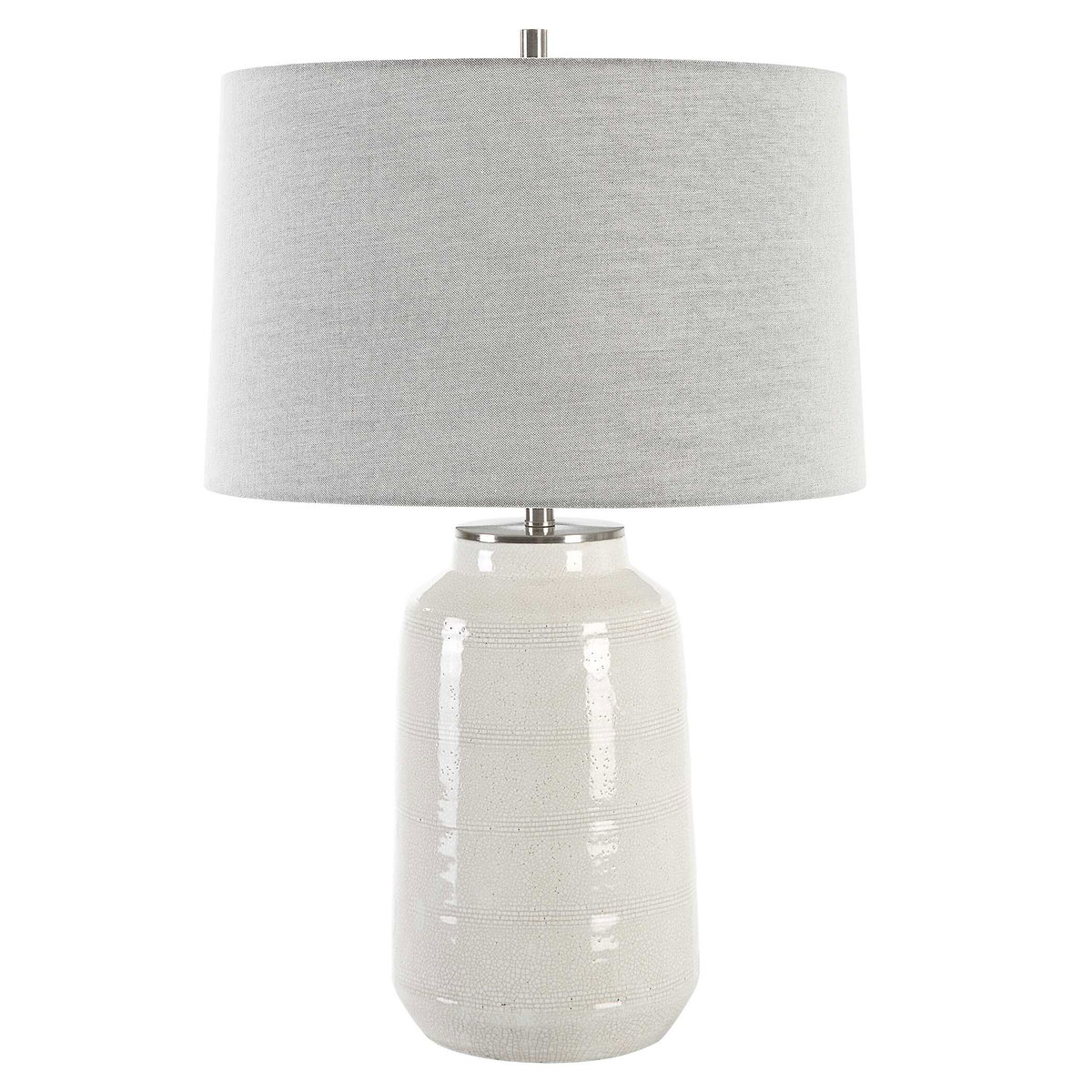 Odawa White Farmhouse Table Lamp, by Uttermost, 1'5" width x 2'1.75" height x 1'5" depth View 5