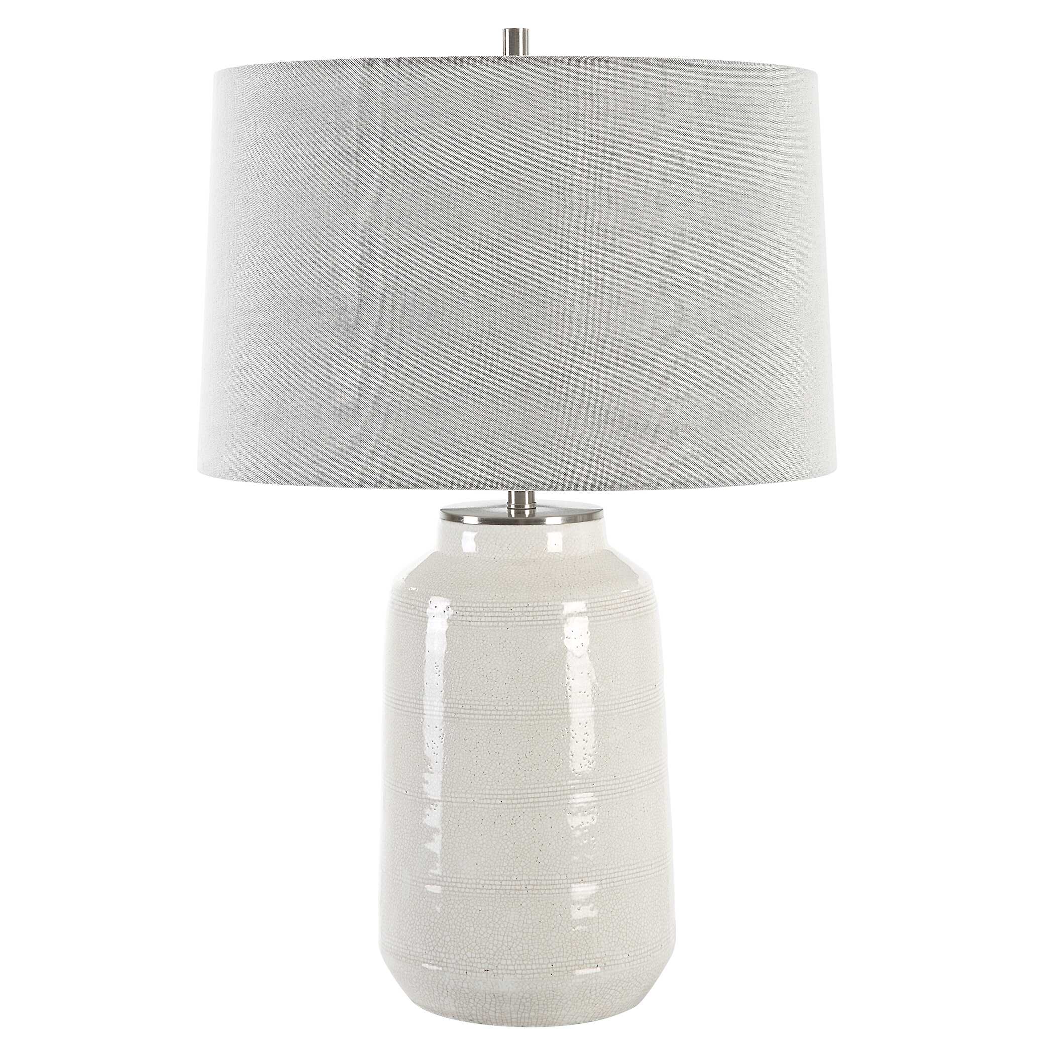 Odawa White Farmhouse Table Lamp, by Uttermost, 17" width x 25.75" height x 17" depth View 5