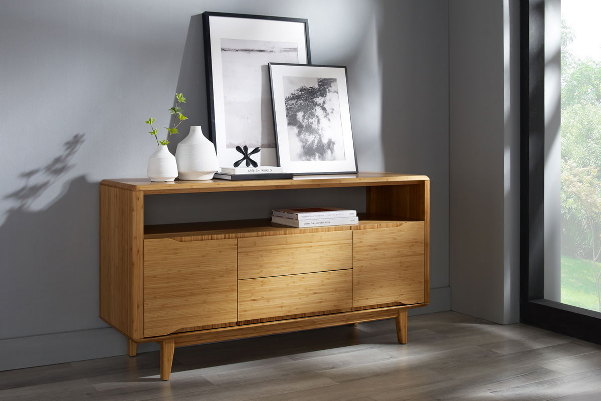 Currant Media Unit, Caramelized, Media Console by Greenington, 54" length x 18" width x 29" height View 8