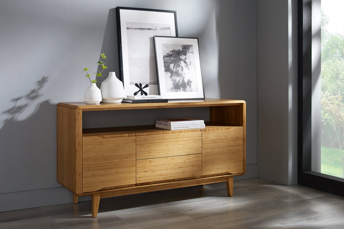 Currant Media Unit, Caramelized, Media Console by Greenington, 54" length x 18" width x 29" height View 8