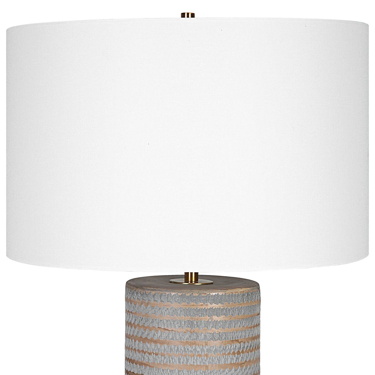 Monolith Gray Table Lamp, by Uttermost, 1'4" width x 2'4.5" height x 1'4" depth View 7