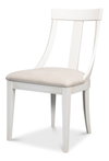 Deco Side Chair Cortina White Taupe, by Sarreid, 1'9" length x 1'8" width x 3'3" height thumbnail 1