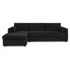 Burrow Sleeper Sectional With Storage Chaise Black Left, Sectional Sofa by Moe's Home, 115.75" width x 32.68" height x 61" depth thumbnail 1