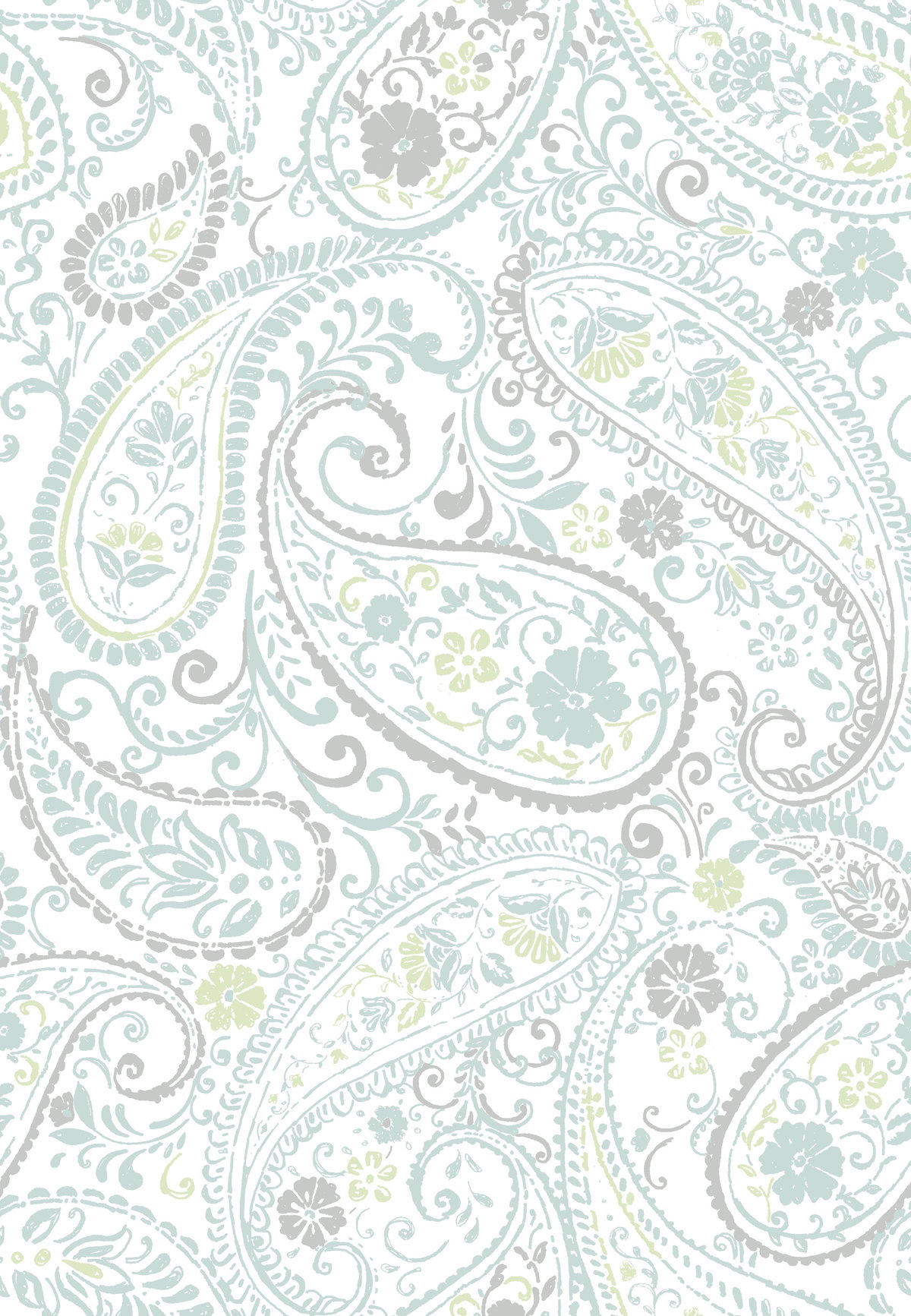 Paisley Prince Grey Peel & Stick Wallpaper, by York Wall, 18'10.8" length x 1'6" width x 0.02" depth