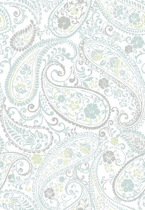 Paisley Prince Grey Peel & Stick Wallpaper