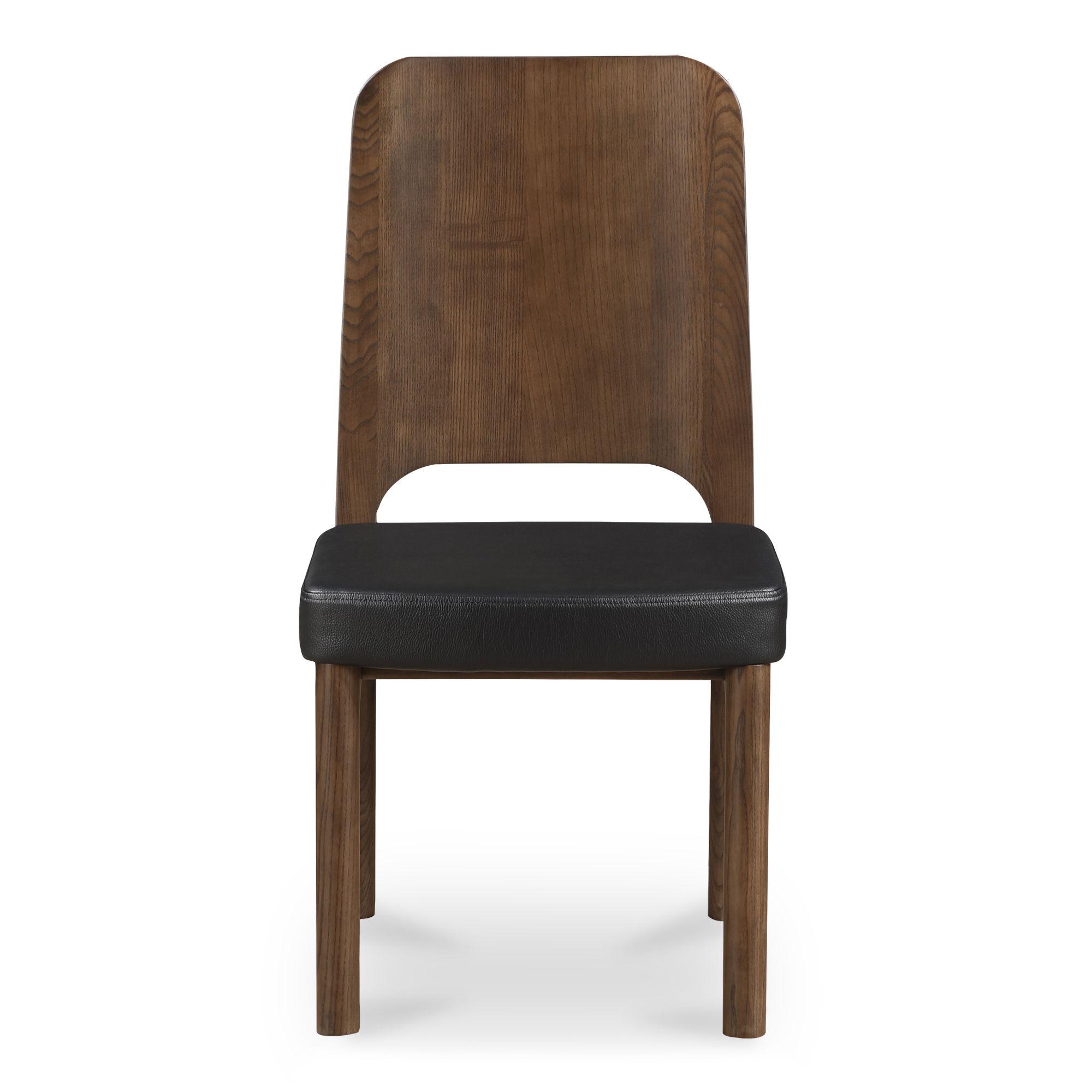 Kerr Dining Chair Walnut Stained Black Vegan Leather-set Of Two large image 