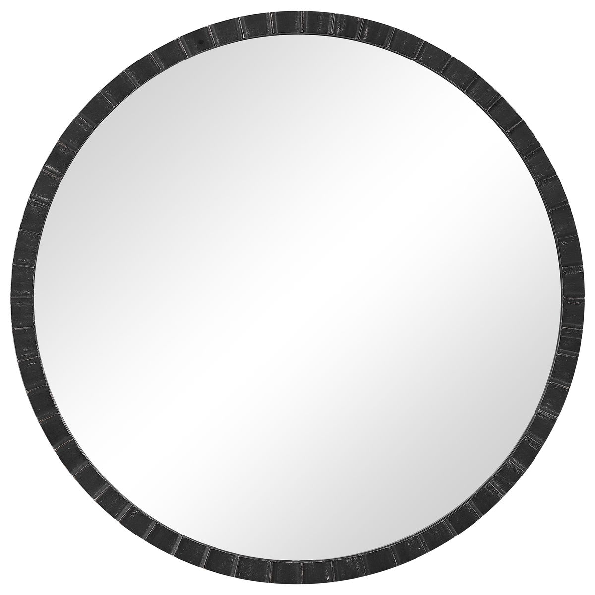 Dandridge Round Industrial Mirror, by Uttermost, 34" width x 34" height x 1" depth View 1