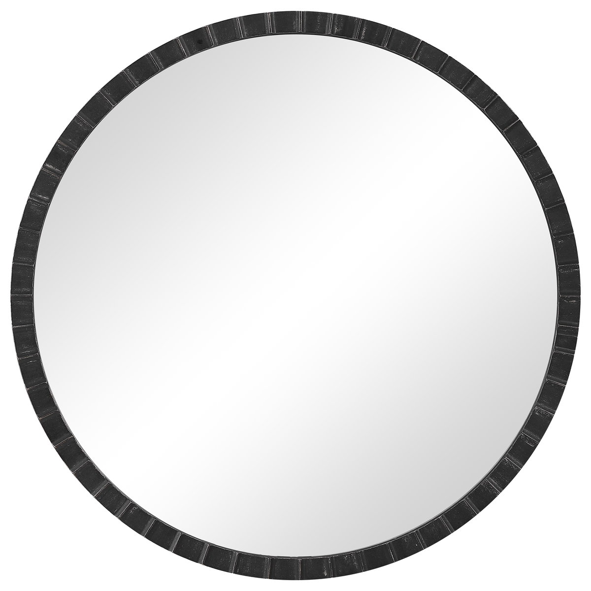 Dandridge Round Industrial Mirror, by Uttermost, 34" width x 34" height x 1" depth View 1