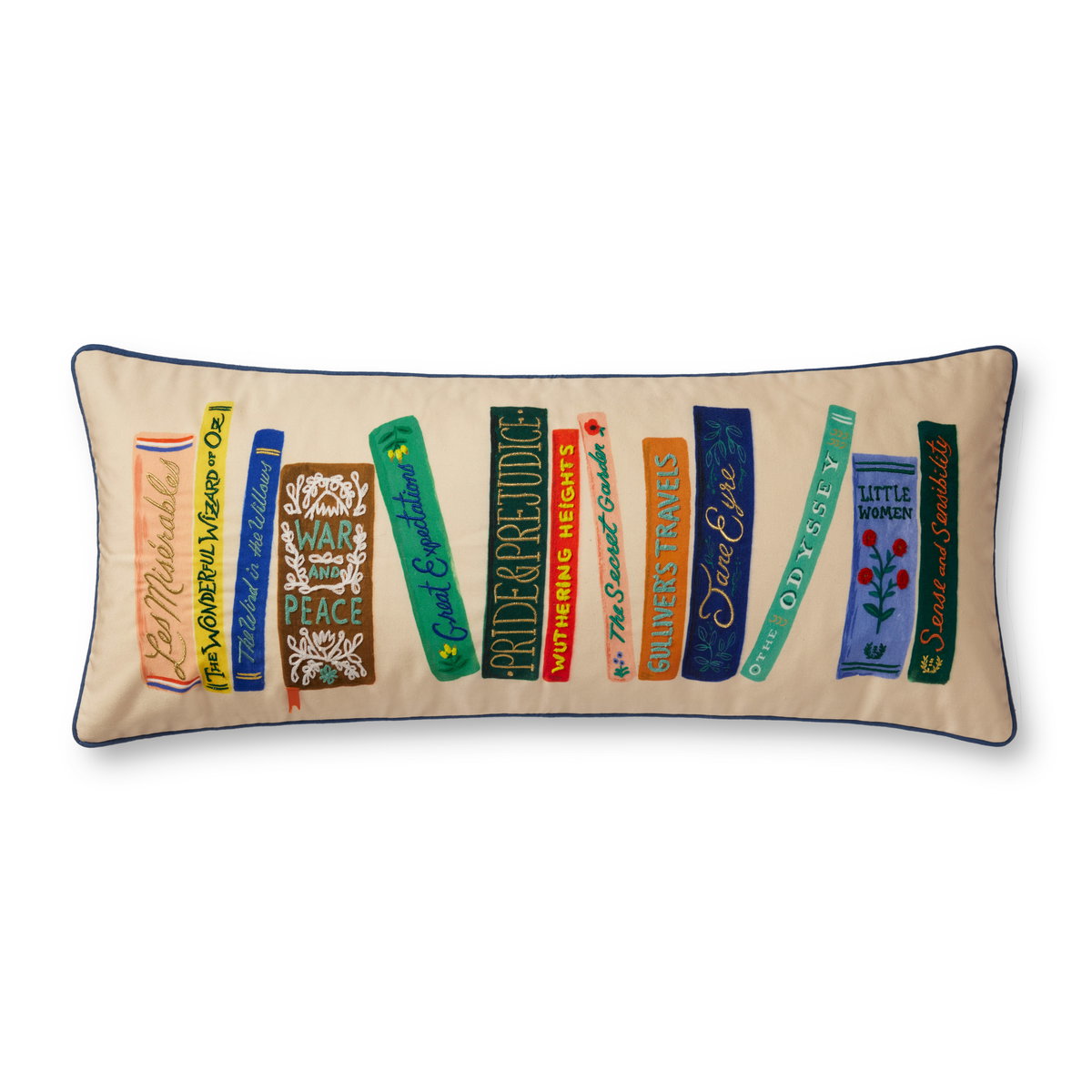 Rifle Paper Co. x Loloi No Name Pillow, Decorative Pillow, 13" length x 35" width View 1