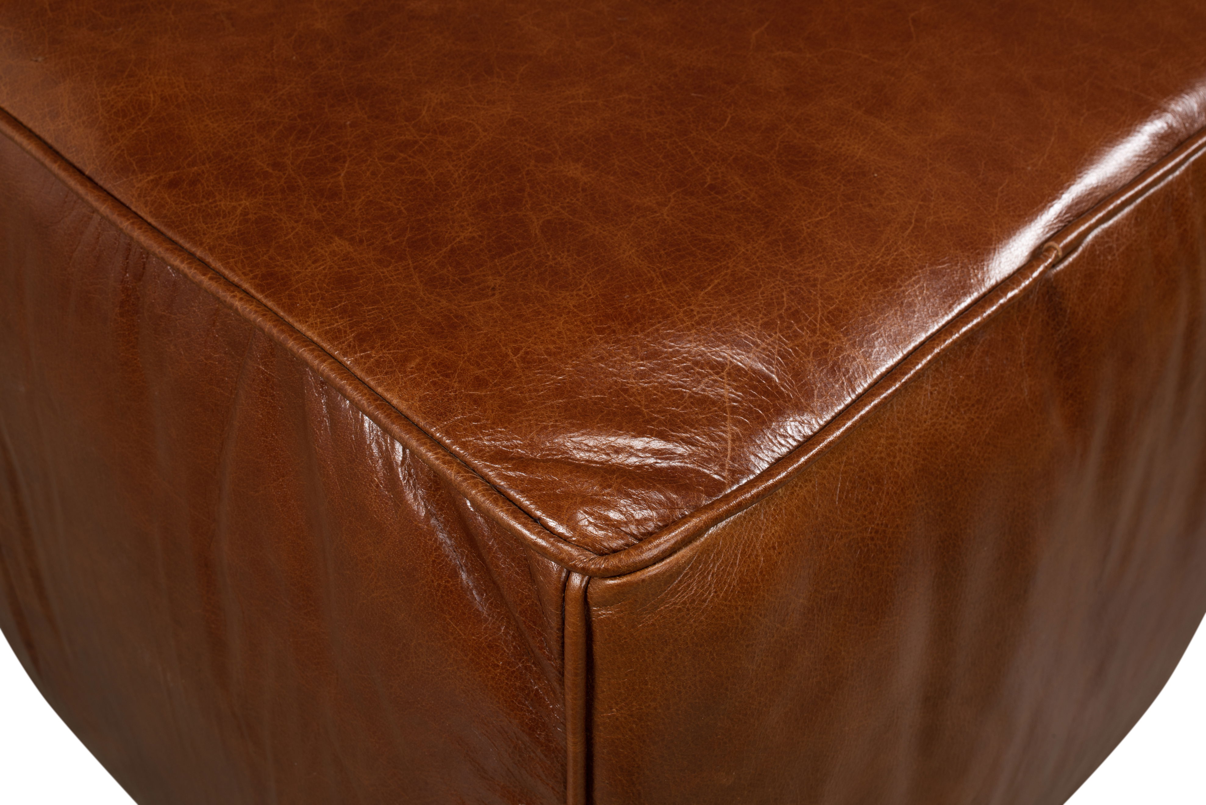 Leather Sitting Cube large image 