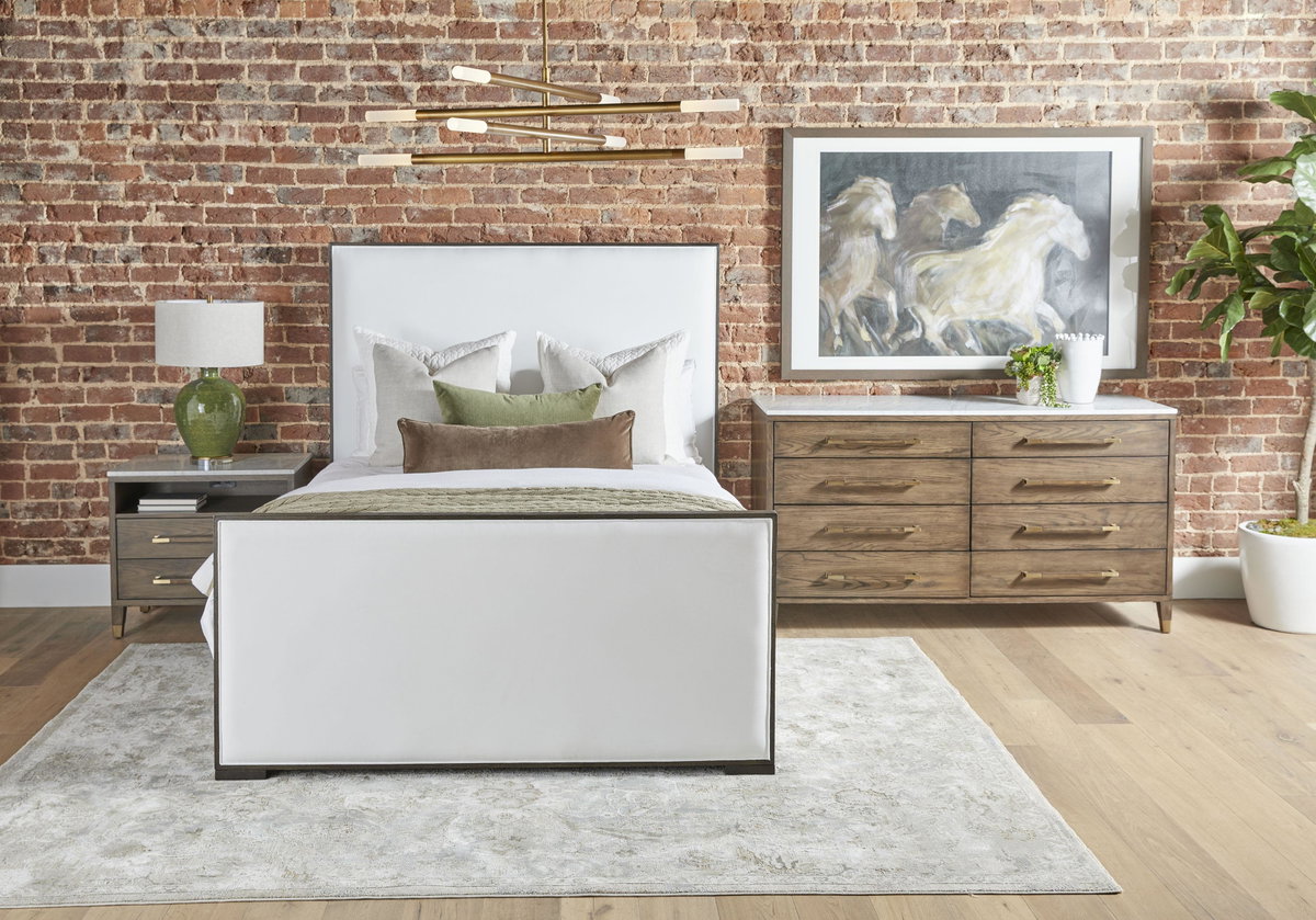 Tailor Queen Bed, by Essentials for Living, 65.25" width x 62.5" height x 86.25" depth View 14