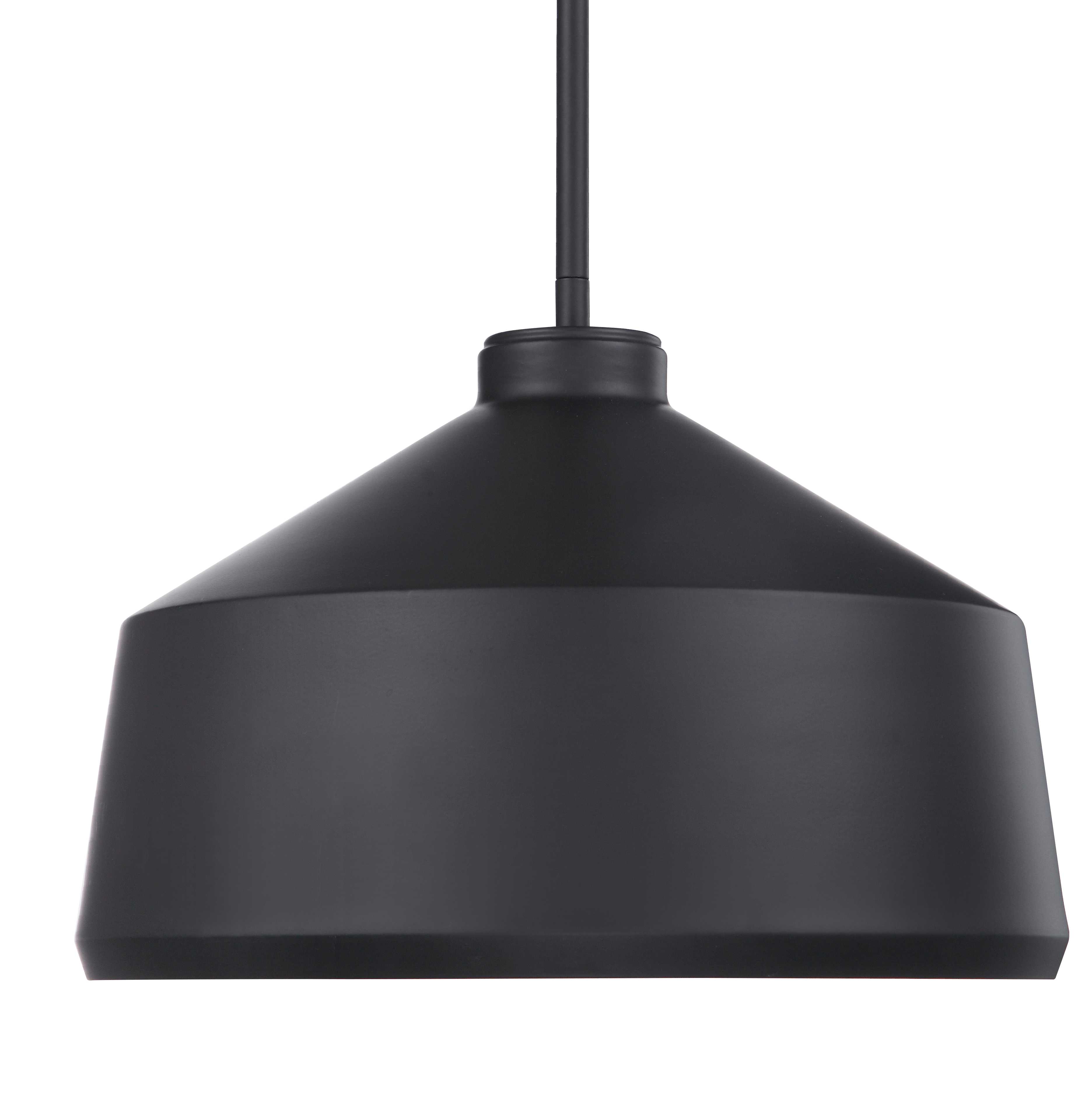 Holgate 1 Light Black Pendant, Ceiling Light by Uttermost, 14" width x 10" height x 14" diameter x 14" depth View 5
