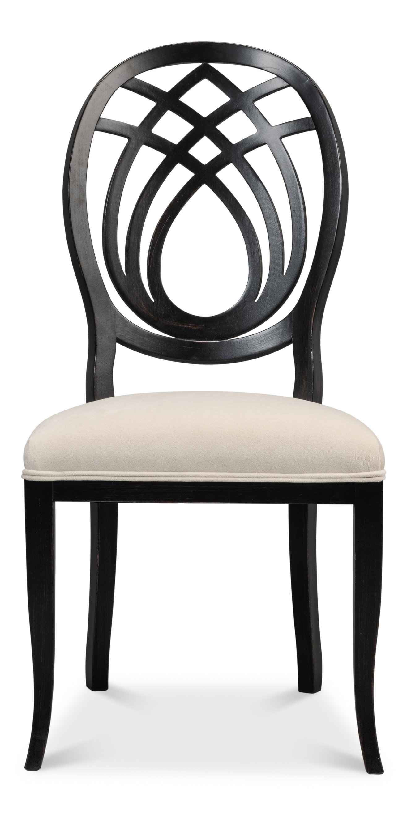 Goccia Side Chair, Nero, Banks Organza, Dining Chair by Sarreid, 21" length x 19" width x 41" height View 2