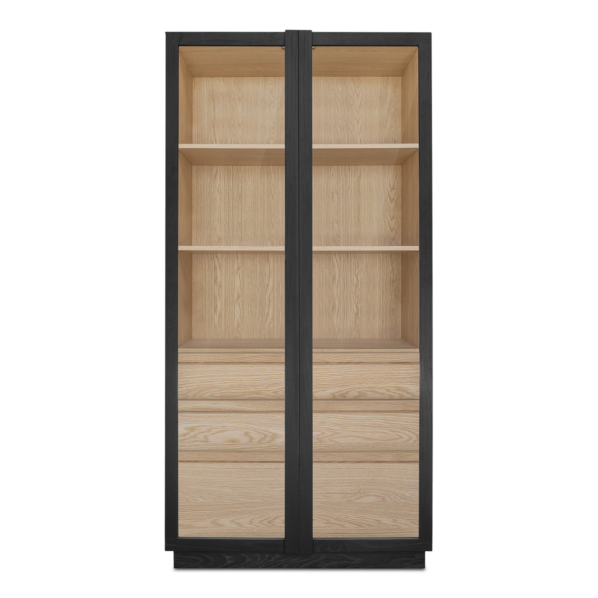 Charlotte Tall Cabinet Black, Cabinets & Sideboard by Moe's Home, 40" width x 80" height x 18.85" depth View 1