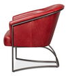 Nagel Distilled Leather Chair,New Rouge, Seating by Sarreid, 30" length x 33" width x 45659" height thumbnail 9