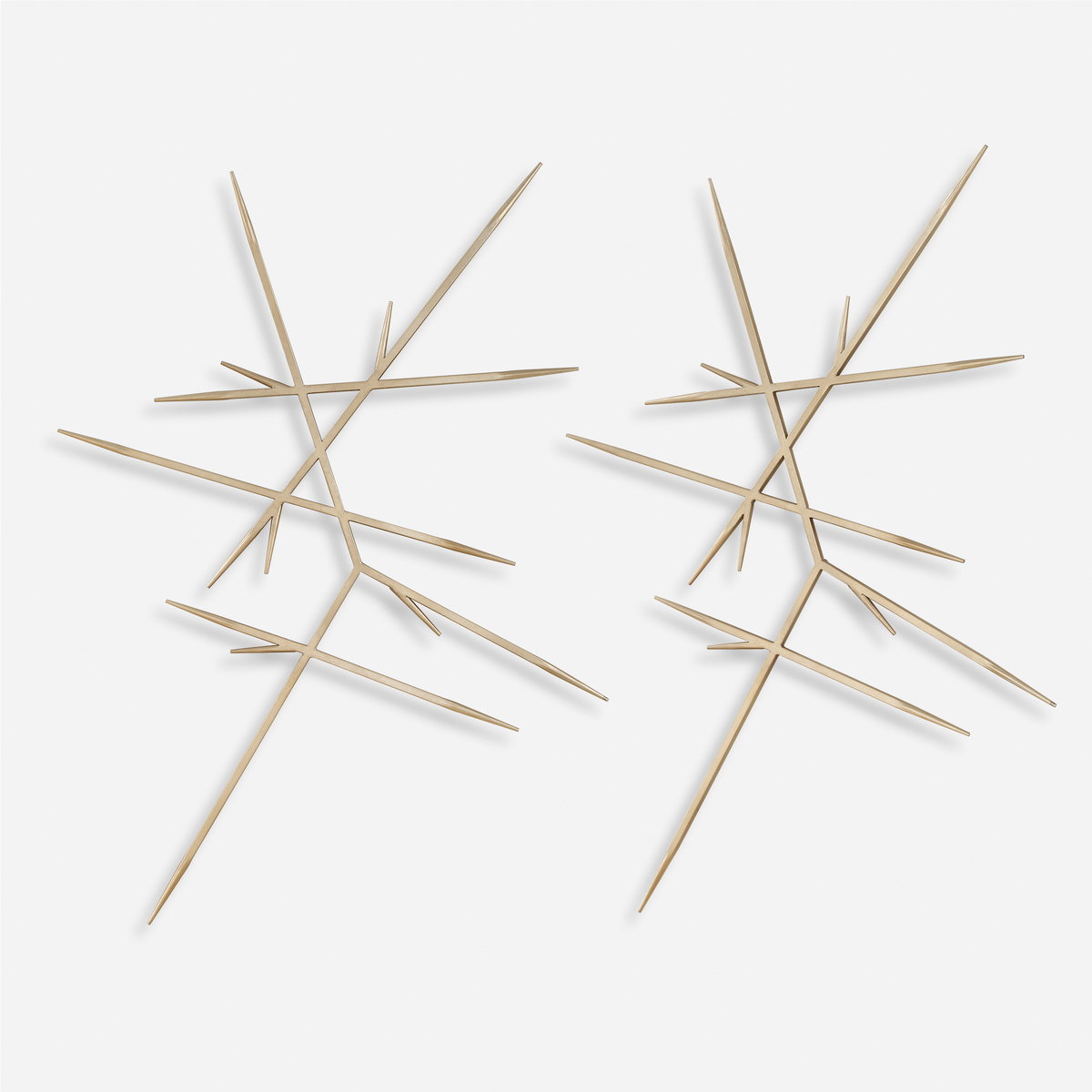 Fireworks Silver Wall Decor Set/2, Sculptural Wall Art by Uttermost, 30.25" width x 32.25" height x 0.5" depth View 1