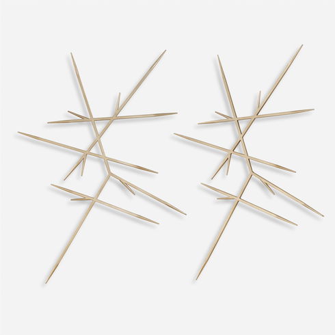 Fireworks Silver Wall Decor Set/2