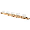 Yerba Reclaimed Mango Wood Five Tealight Table Candle Holder, Candles & Candle Holder by Mercana, 26.77" length x 4.33" width x 2.5" height thumbnail 1