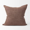 Jack 22x22 Brown Linen Square Decorative Pillow Cover, by Mercana, 22" length x 22" width x 0.2" height thumbnail 8