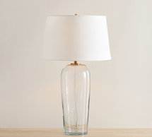 Online Designer Hallway/Entry Carter Glass Table Lamp, Linen, Large