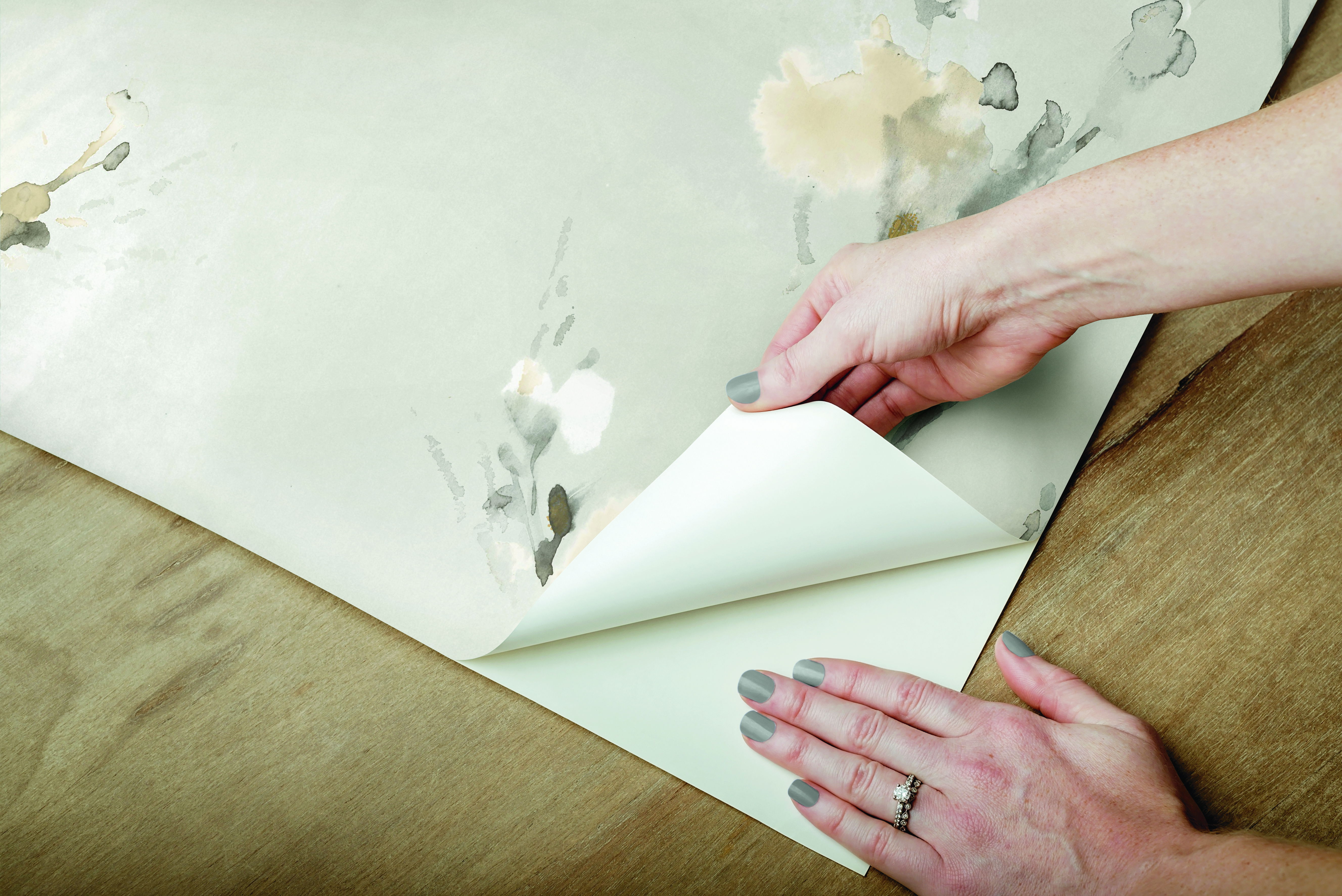 Charm Neutral Peel & Stick Wallpaper large image 