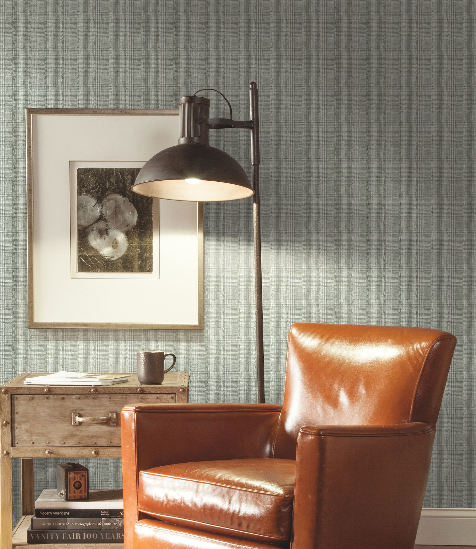 Shirting Plaid Green Wallpaper large image 