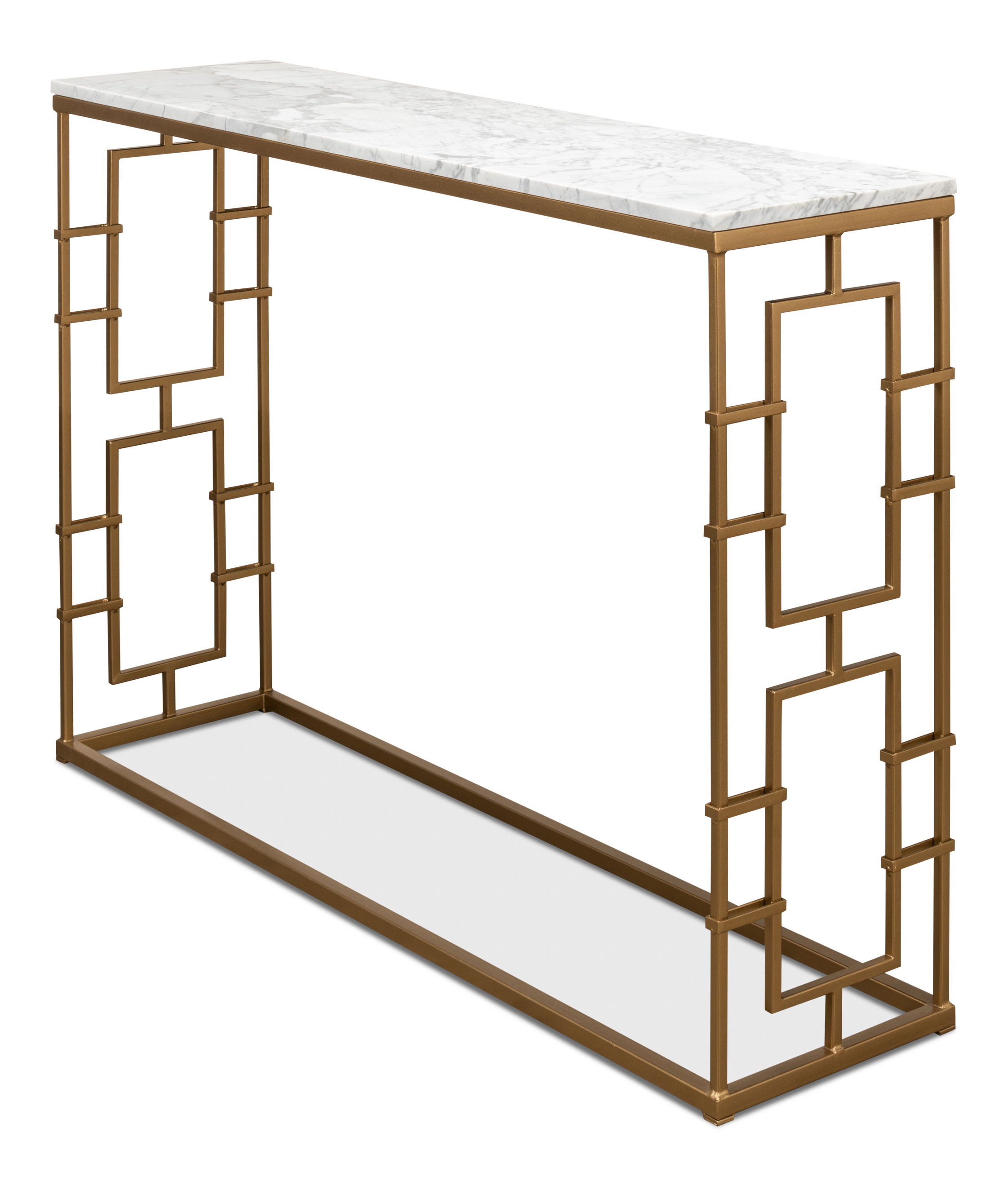 Brass Gate Console Table, by Sarreid, 48" length x 12" width x 33" height View 8