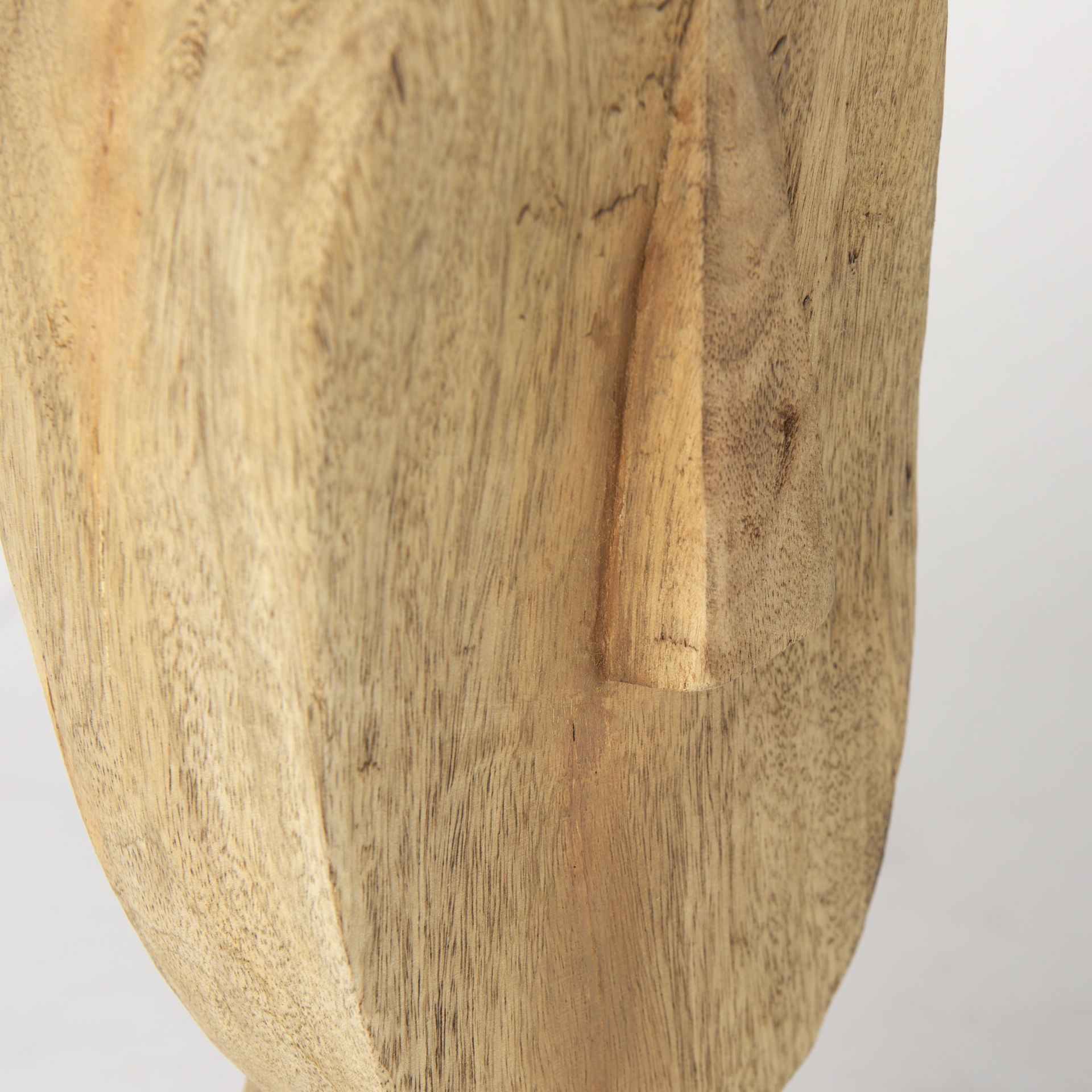 Ivan Large Wooden Head Sculpture, Decorative Object by Mercana, 5.12" length x 4.72" width x 15.35" height View 11