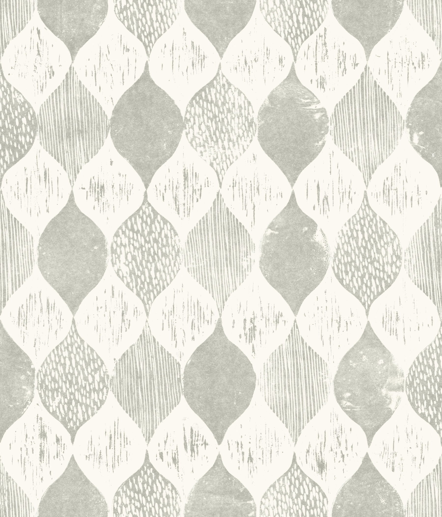Garden Trowel Woodblock Print Grey Wallpaper, by York Wall, 33' length x 1'8.5" width x 0.02" depth View 1