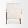 Nico Oatmeal Upholstered with Brown Wood Accent Chair, by Mercana, 25.98" length x 31.89" width x 32.28" height thumbnail 9