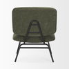 Nora Forest Green Fabric with Matte Black Metal Legs Accent Chair, by Mercana, 25" length x 30.25" width x 31" height thumbnail 7