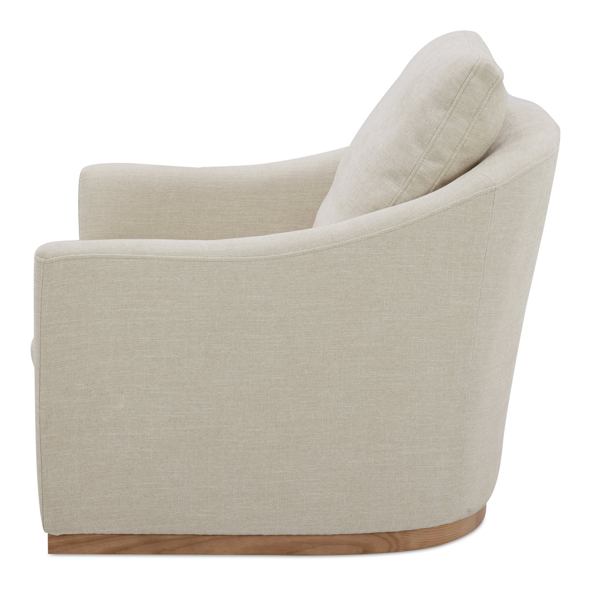 Linden Swivel Chair Soft Beige, Accent Chair by Moe's Home, 33" width x 28.35" height x 34" depth View 3