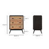 Nova 3 Drawer Nightstand Black thumbnail 7