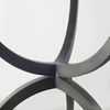 Veneto 40' Round White Marble Top with Black Metal Base Dining Table thumbnail 1