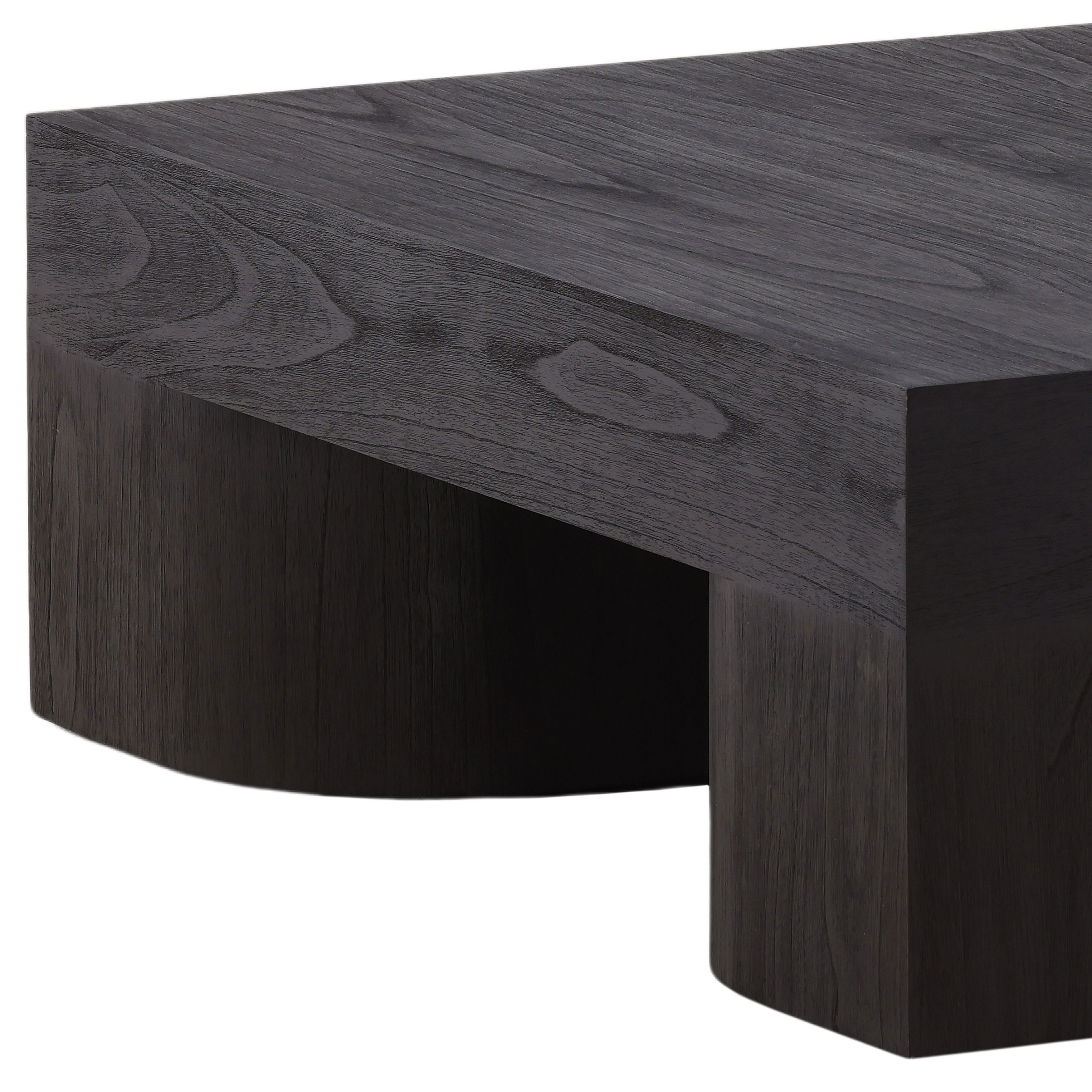 Juna Coffee Table Dark Brown, by Dovetail, 47.24" width x 16.1" height x 47.24" depth View 5