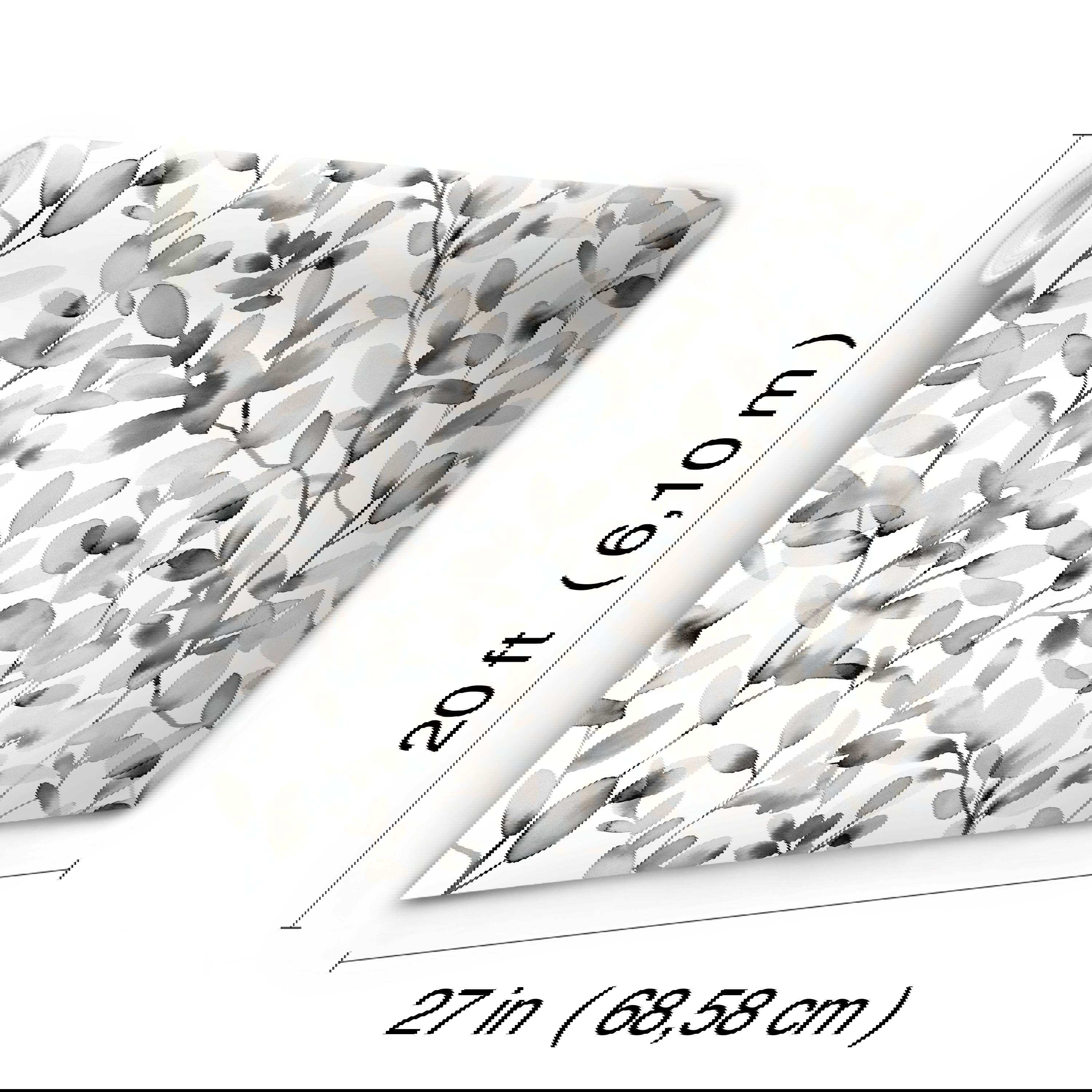 Botany Vines Grey Peel & Stick Wallpaper large image 
