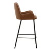 Zamar Counter Stool Set of 2 Saddle, Counter & Bar Stool by Dovetail, 21.5" width x 37.5" height x 20" depth thumbnail 3