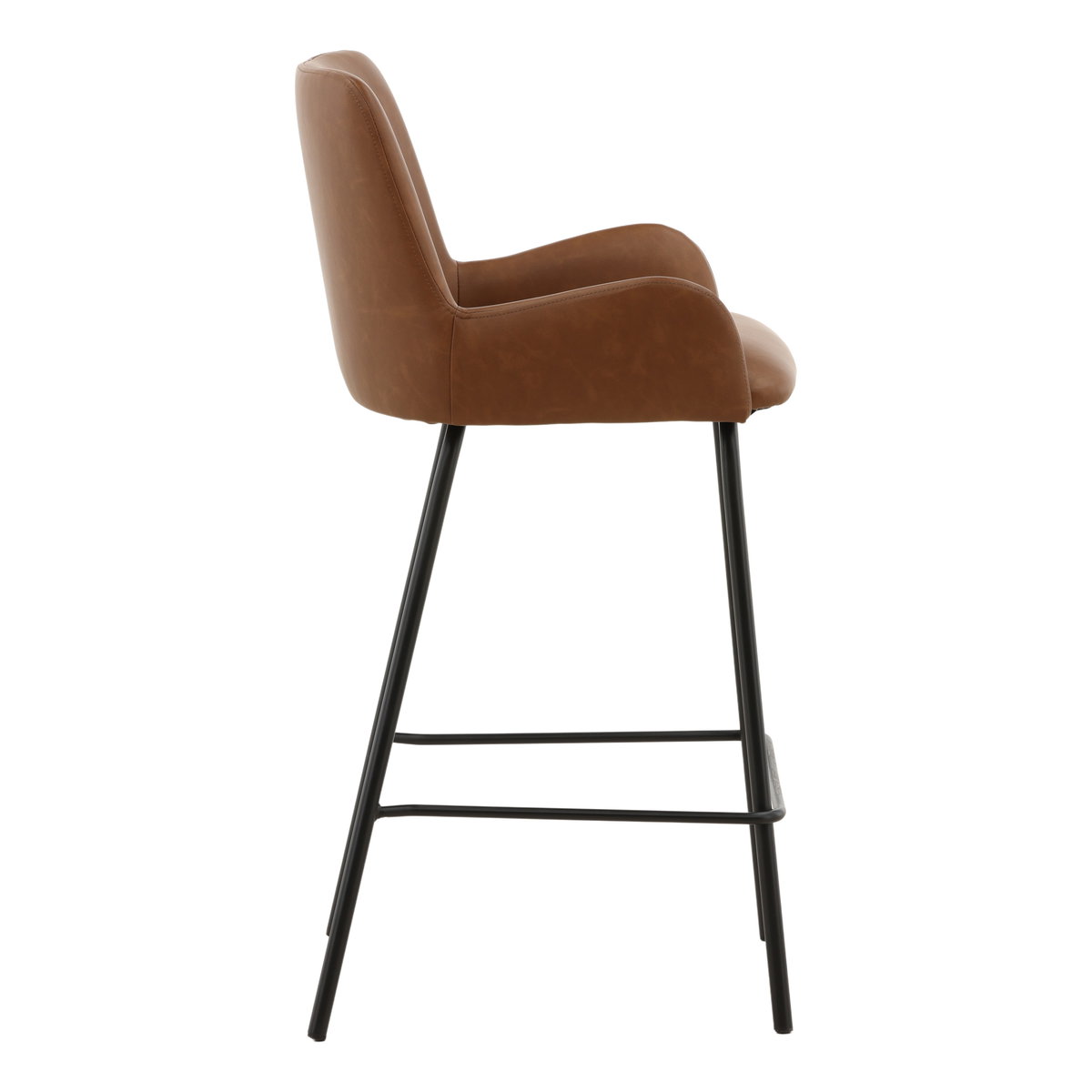 Zamar Counter Stool Set of 2 Saddle, Counter & Bar Stool by Dovetail, 21.75" width x 37.5" height x 20" depth View 3