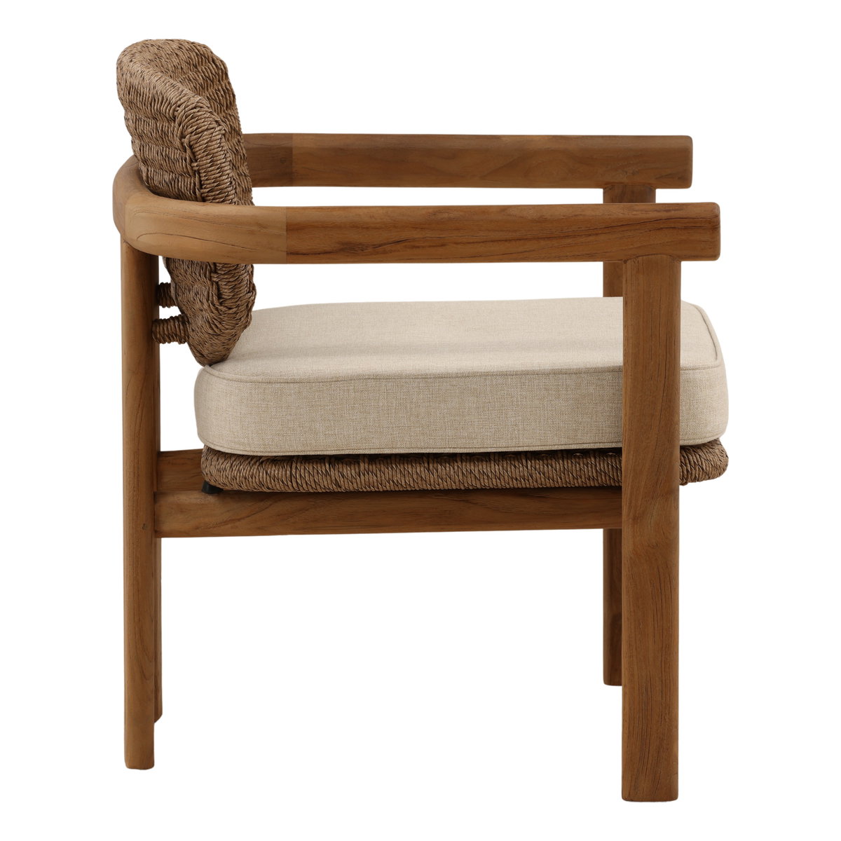 Alva Outdoor Occasional Chair Light Brown, Accent Chair by Dovetail, 26.29" width x 29.9" height x 25.5" depth View 3