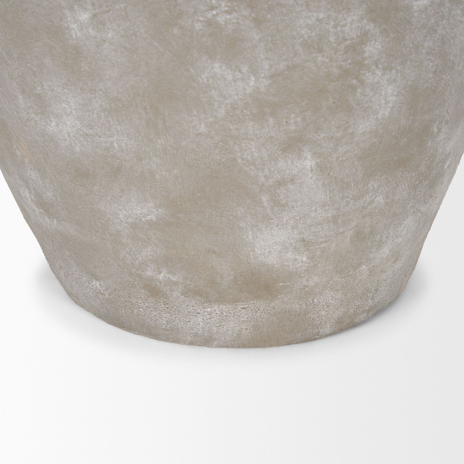 Utari Short Gray Brown with White Detailing Ceramic Floor Vase large image 