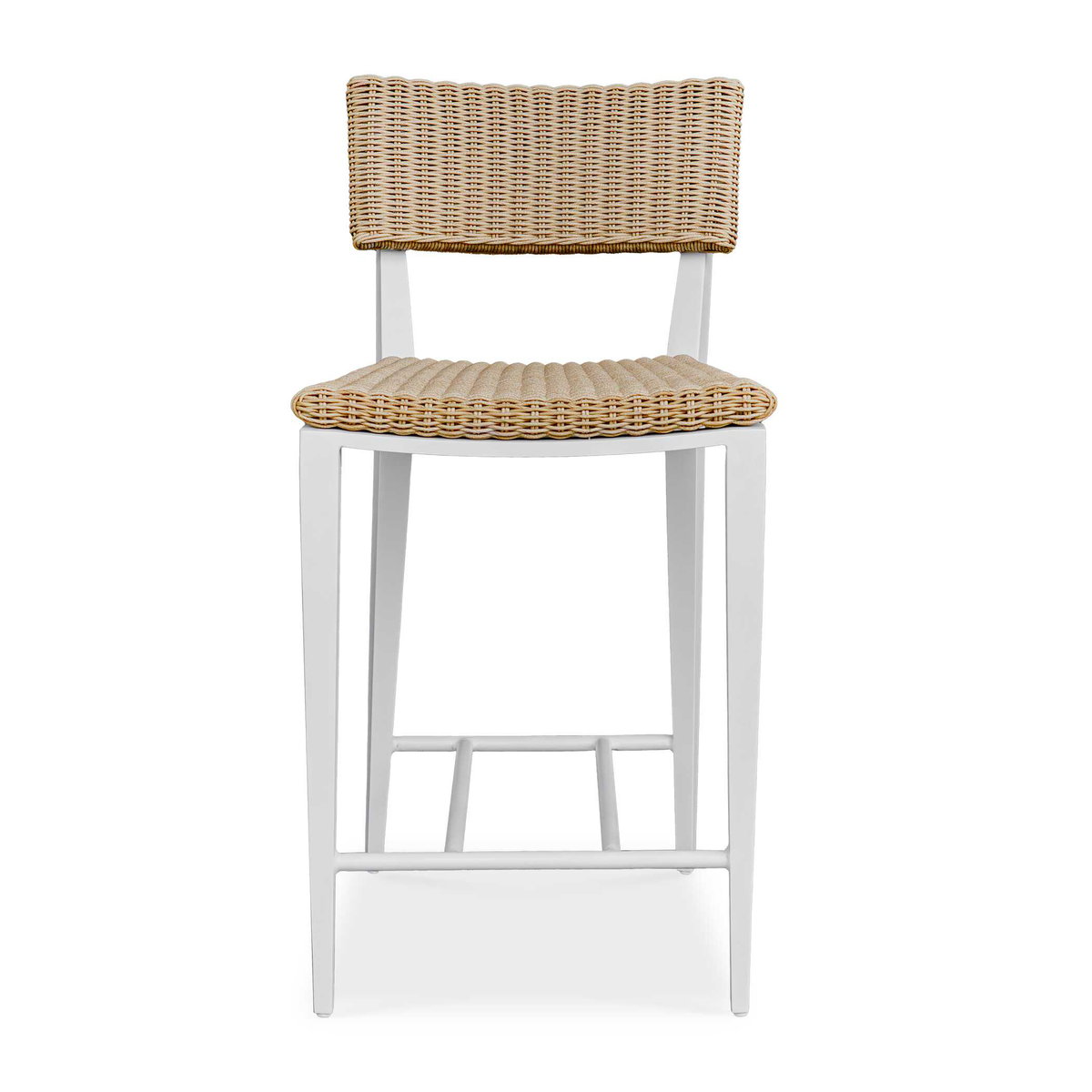 Calbas White Outdoor Counter Stool, Outdoor Stool by Uttermost, 1'7.75" width x 3'2.1" height x 1'10.6" depth View 1