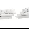 Vivian Sofa Slipcover White, Sofas & Sectional by Dovetail, 96" width x 28.35" height x 41.33" depth thumbnail