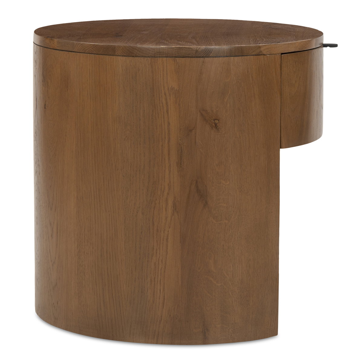 Theo One Drawer Nightstand Brown, by Moe's Home, 19" width x 18.5" height x 19" depth View 3