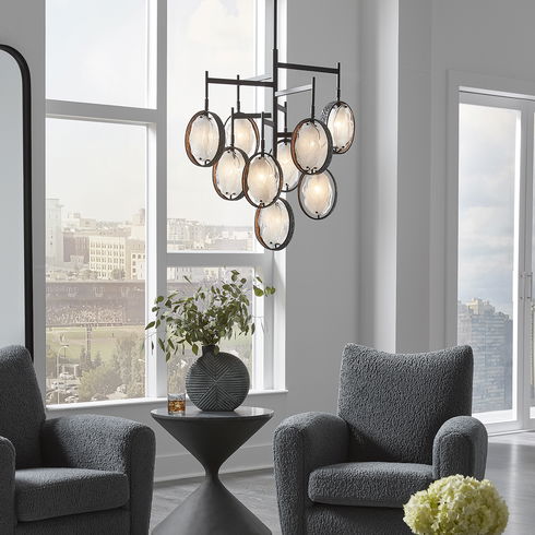 Maxin Dark Bronze 9 Light Chandelier