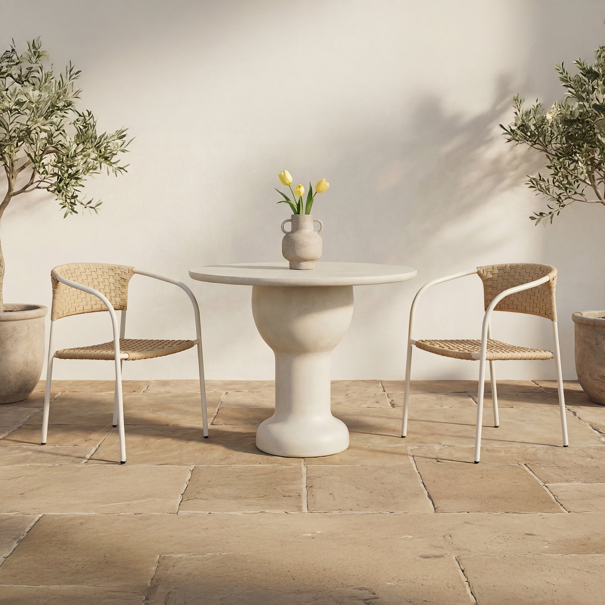 Zola Outdoor Dining Chair Natural-set Of Two, by Moe's Home, 23.62" width x 30.75" height x 22.84" depth View 9