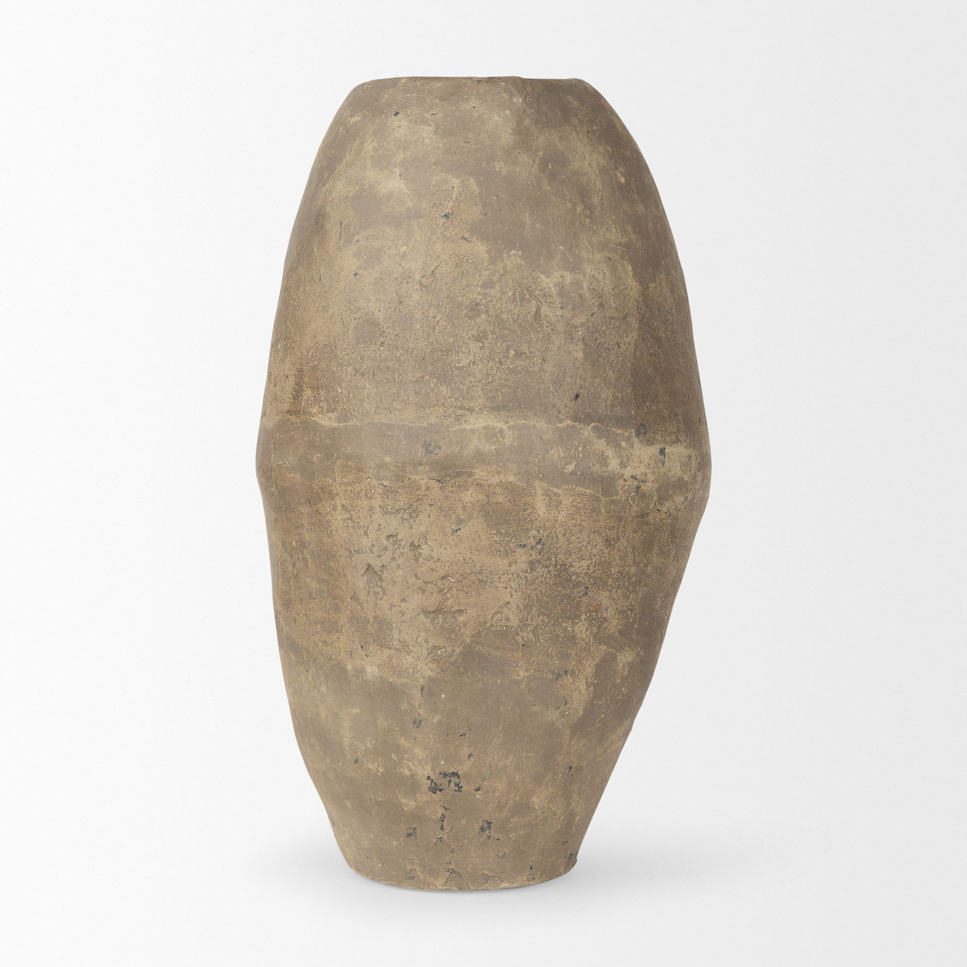 Rundal Large Gray Paper Mache Vase, by Mercana, 12" length x 12" width x 18" height View 6