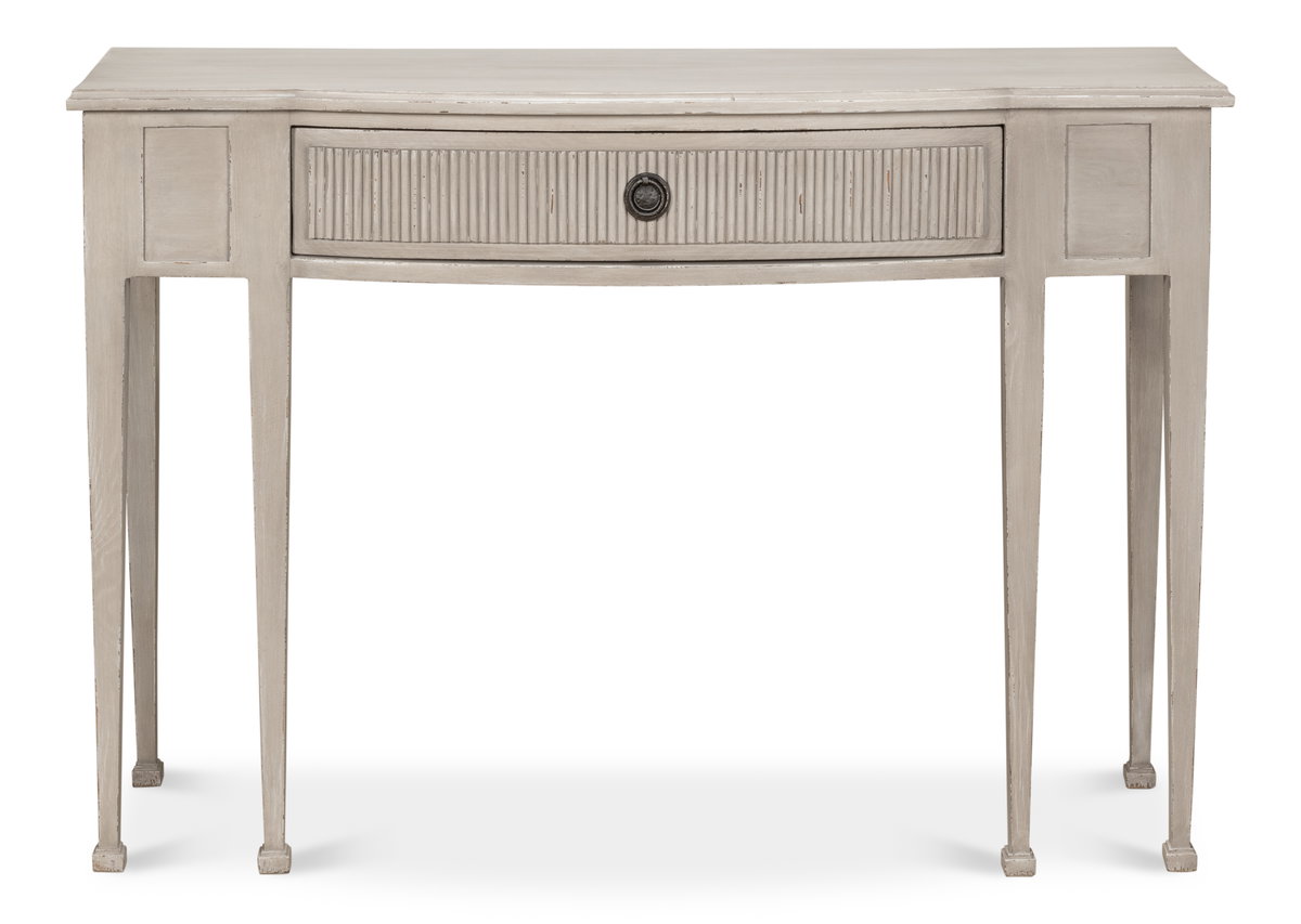 Madora Bungalow Console Table  Grey, by Sarreid, 1'3" length x 4' width x 2'9" height View 2
