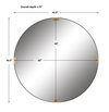 Clip Modern Round Mirror, by Uttermost, 3'6.25" width x 3'6.25" height x 1.62" depth thumbnail 3