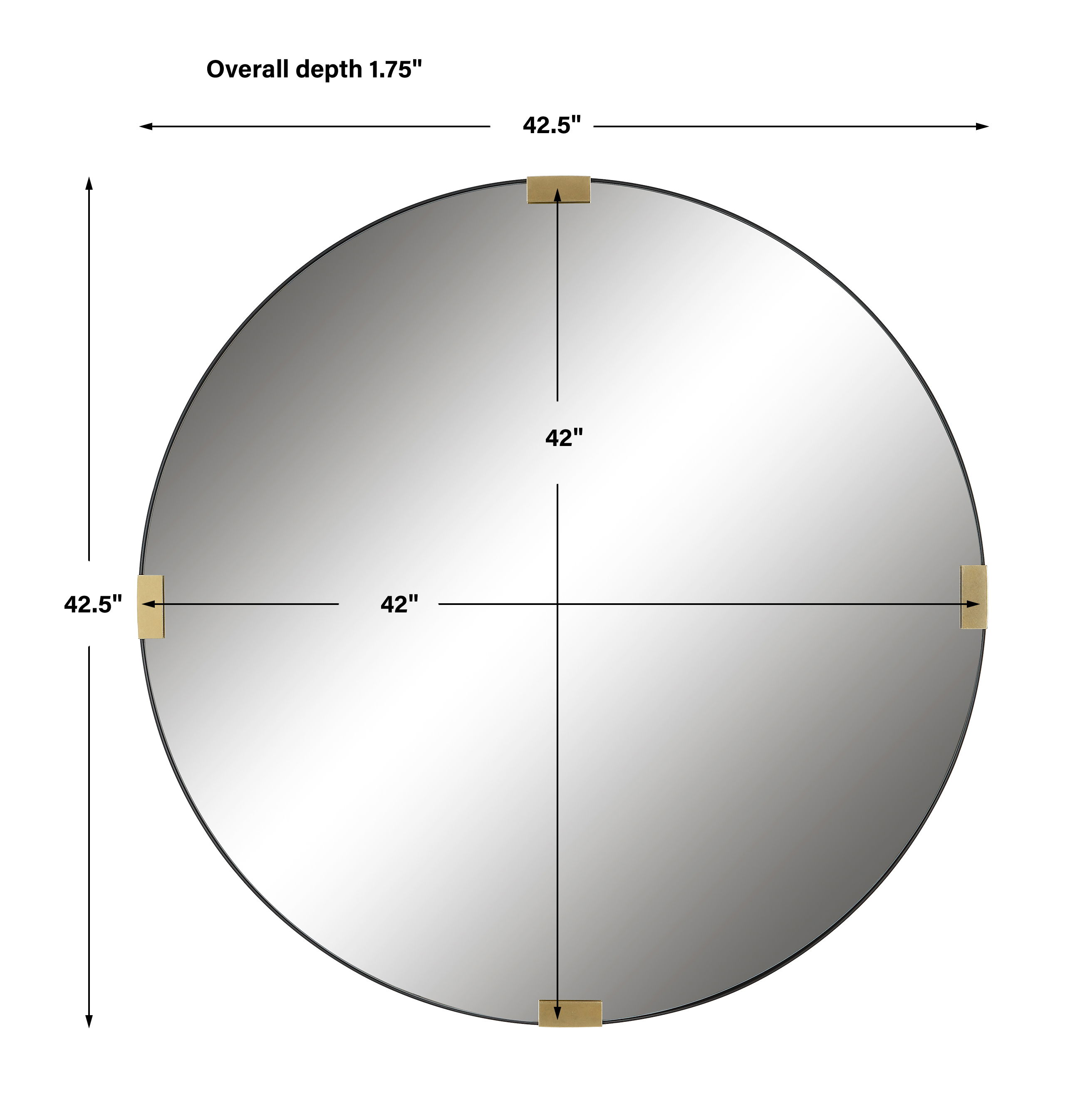 Clip Modern Round Mirror large image 